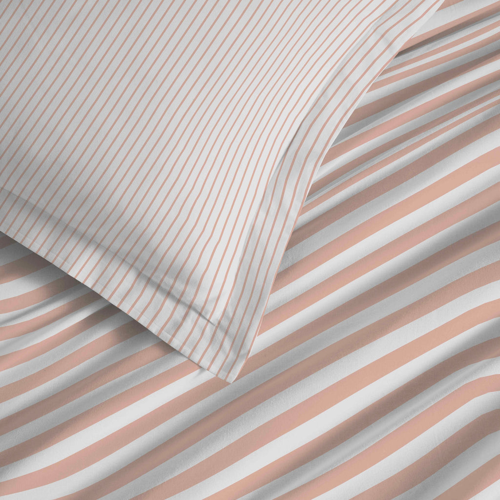 Parure De Draps 4 Pièces Pour Lit Grande Largeur - 100% Coton - Palerme Blush