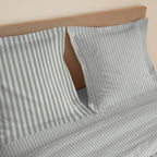 Parure De Draps 4 Pièces Pour Lit Grande Largeur - 100% Coton - Palerme Eucalyptus