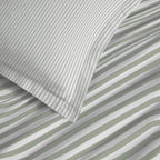 Parure De Draps 4 Pièces Pour Lit Grande Largeur - 100% Coton - Palerme Eucalyptus