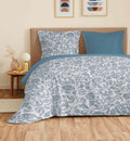 Parure De Draps 4 Pièces Pour Lit Grande Largeur - 100% Coton - Salma Bleu