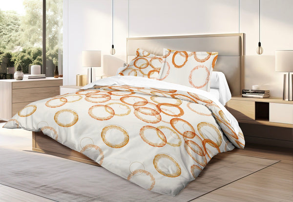 Parure De Draps 4 Pièces - Louna - Circle Orange