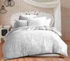 Parure De Draps 4 Pièces - Louna - Losange Gris
