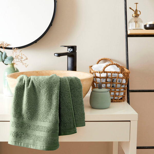 Serviette De Toilette "Spa" - 100% Coton - Romarin