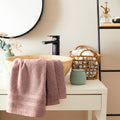 Serviette De Toilette "Spa" - 100% Coton - Vieux Rose