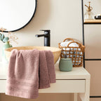 Serviette De Toilette "Spa" - 100% Coton - Vieux Rose