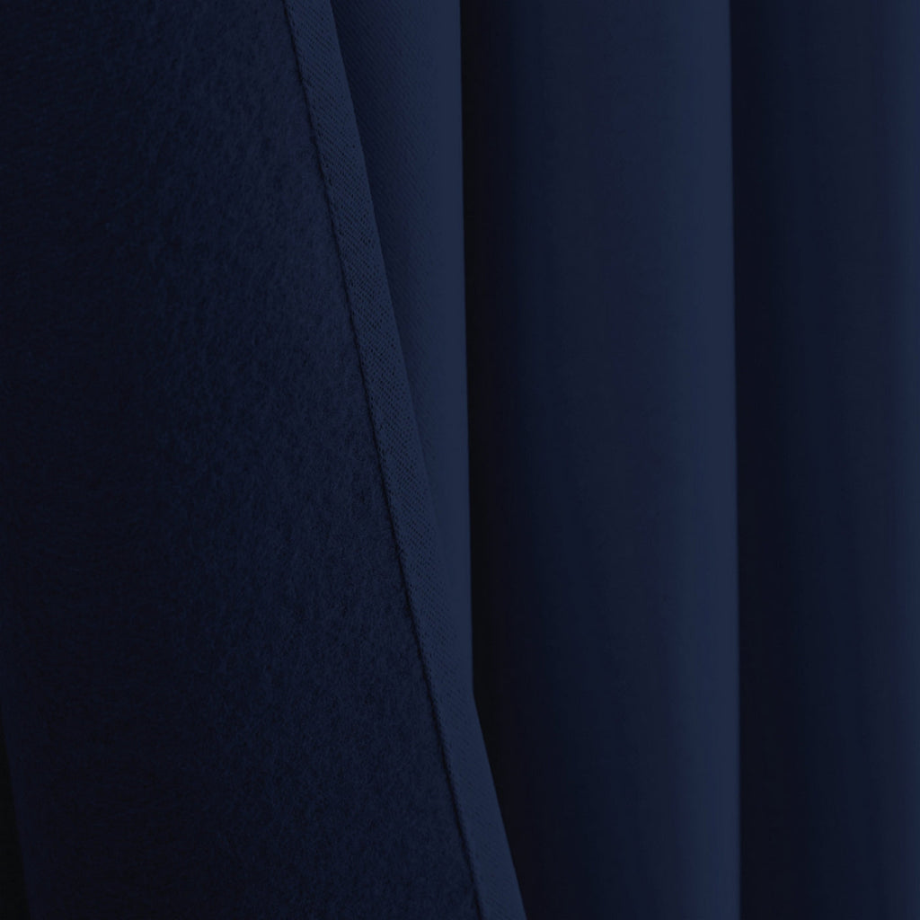 Rideaux Thermiques - 100% Polyester - Bleu Nuit