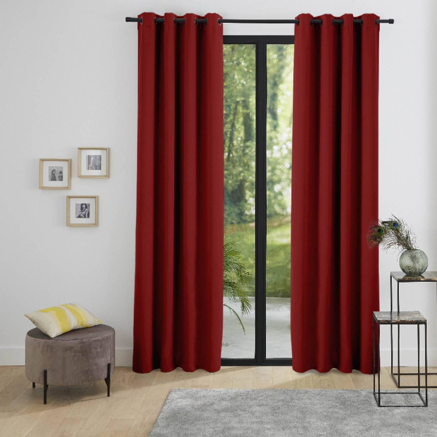 Rideaux Thermiques - 100% Polyester - Cerise