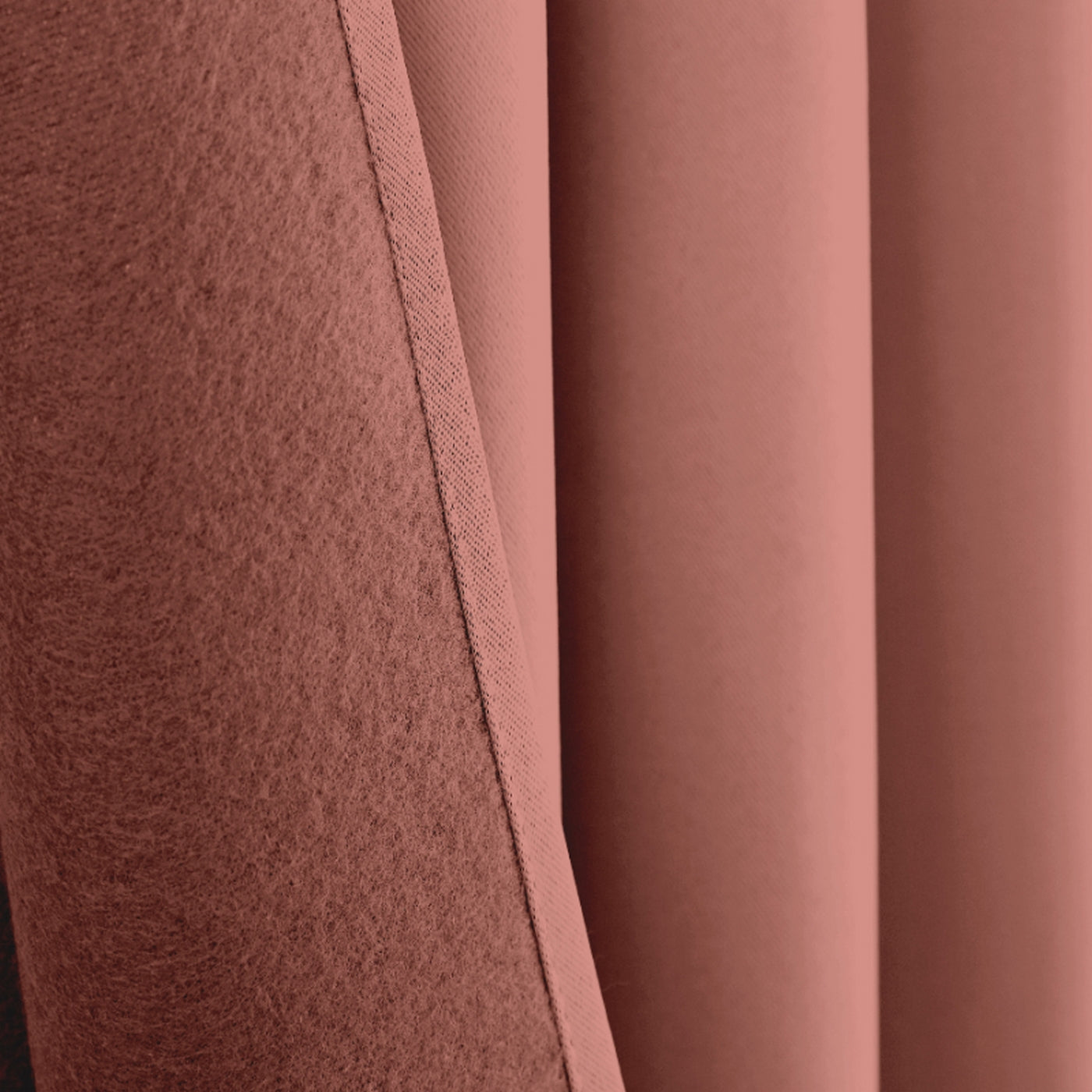 Rideaux Thermiques - 100% Polyester - Rose Boisé