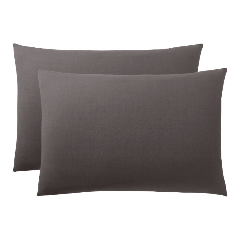 Taie D'Oreiller - 100% Coton - Ardoise