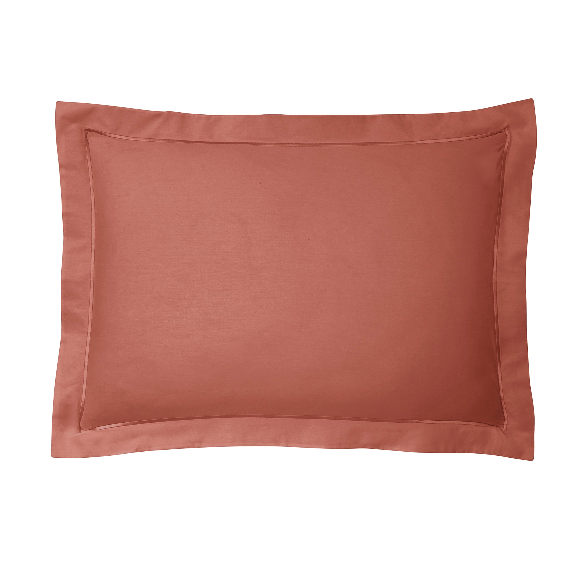 Taie D'Oreiller - 100% Percale Coton - Terracotta