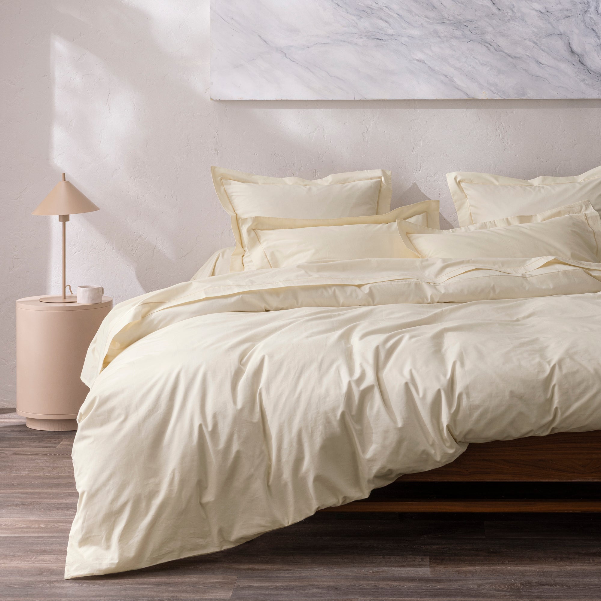 Taie D'Oreiller - 100% Percale Coton - Ivoire