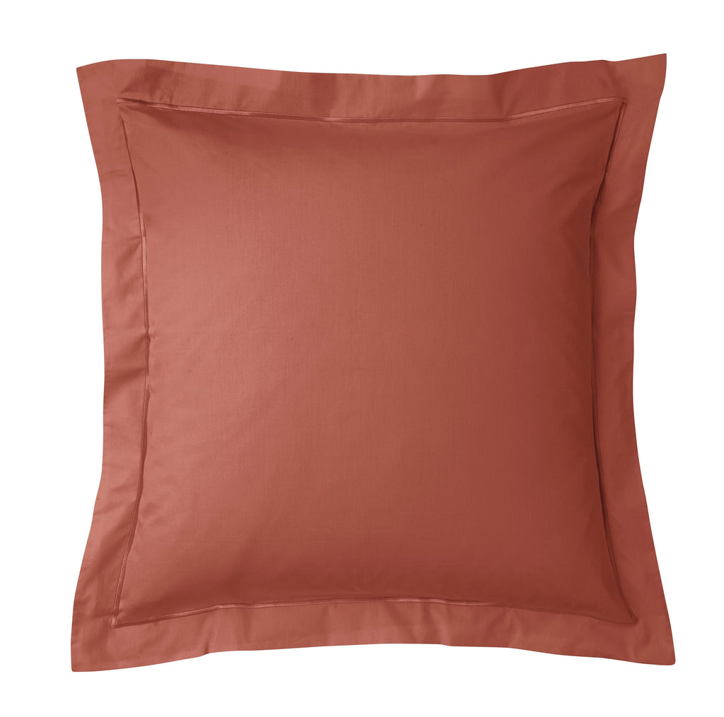 Taie D'Oreiller - 100% Percale Coton - Terracotta