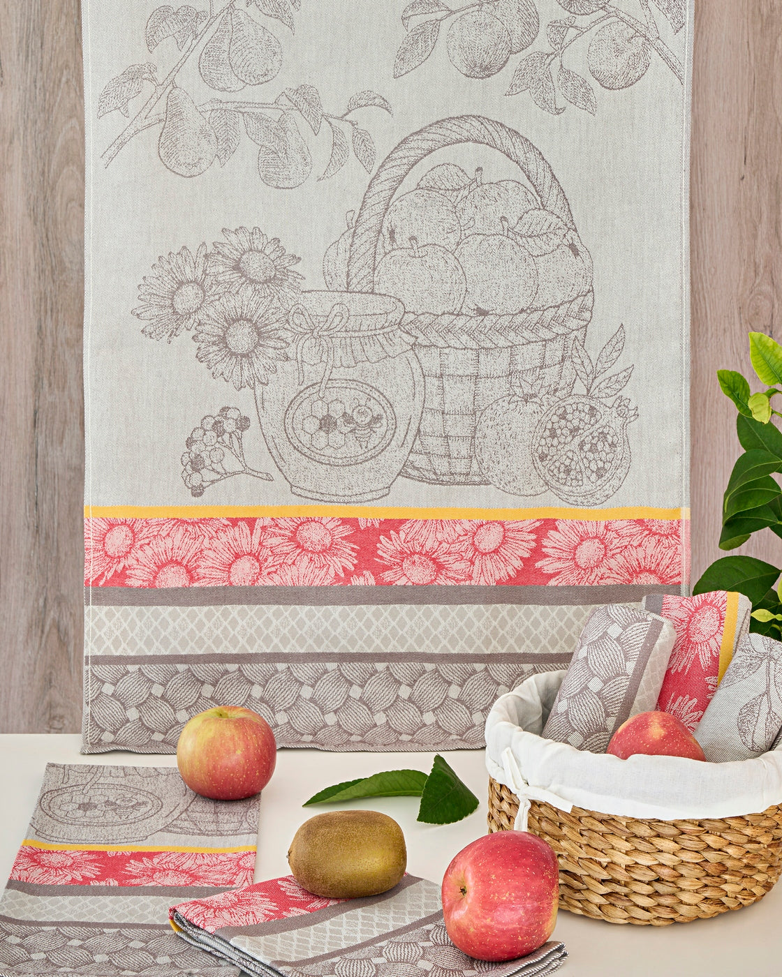Torchons De Cuisine - 100% Coton - Fruits Du Marche