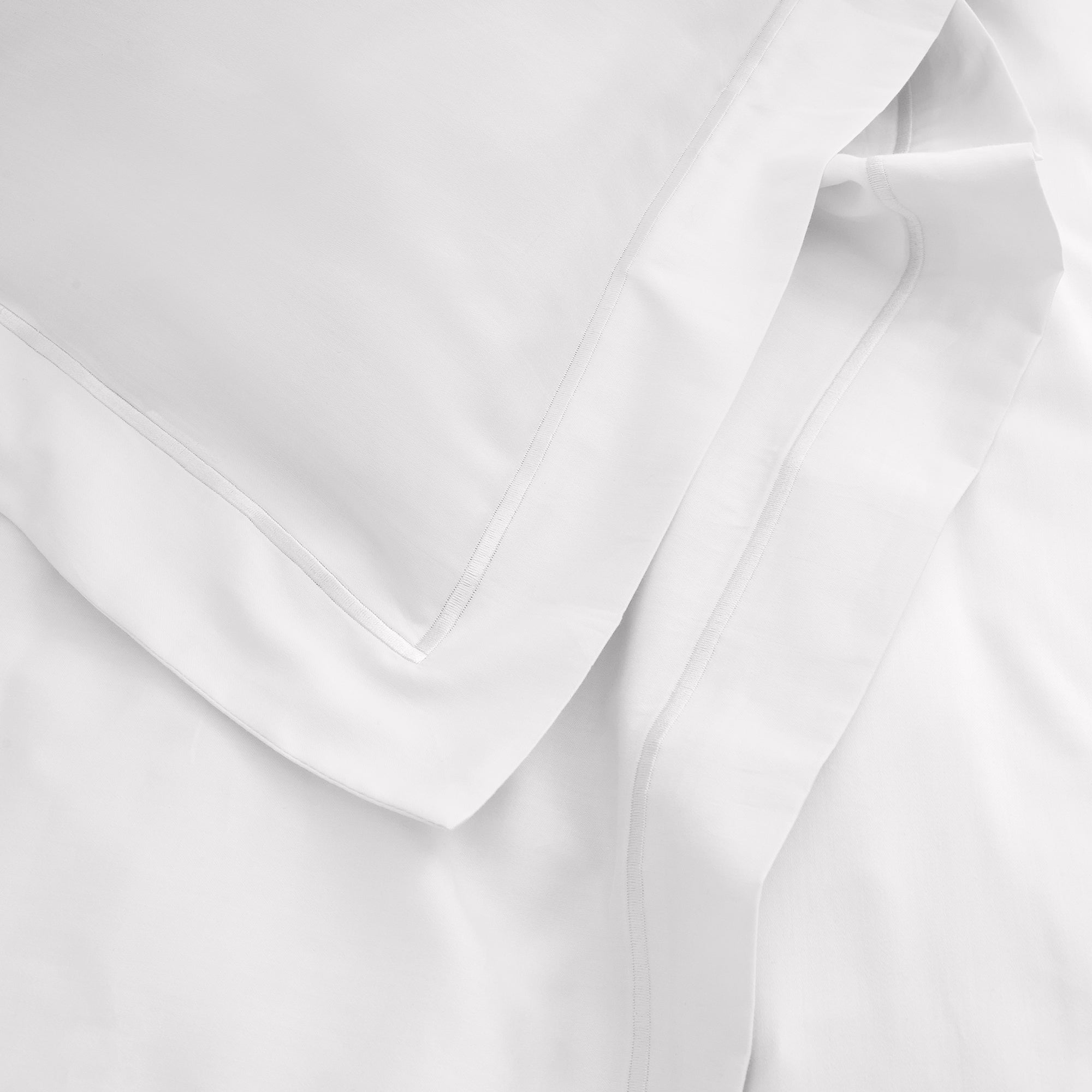 Taie D'Oreiller "Prestige" - Satin De Coton - Blanc