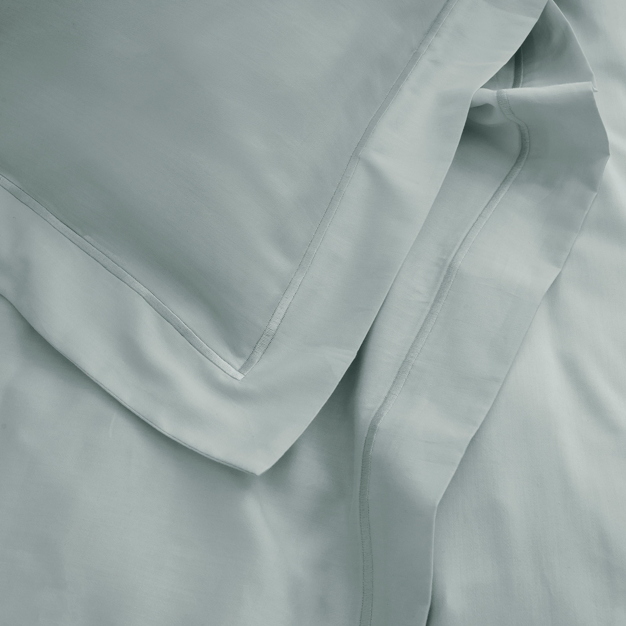 Taie D'Oreiller "Prestige" - Satin De Coton - Celadon