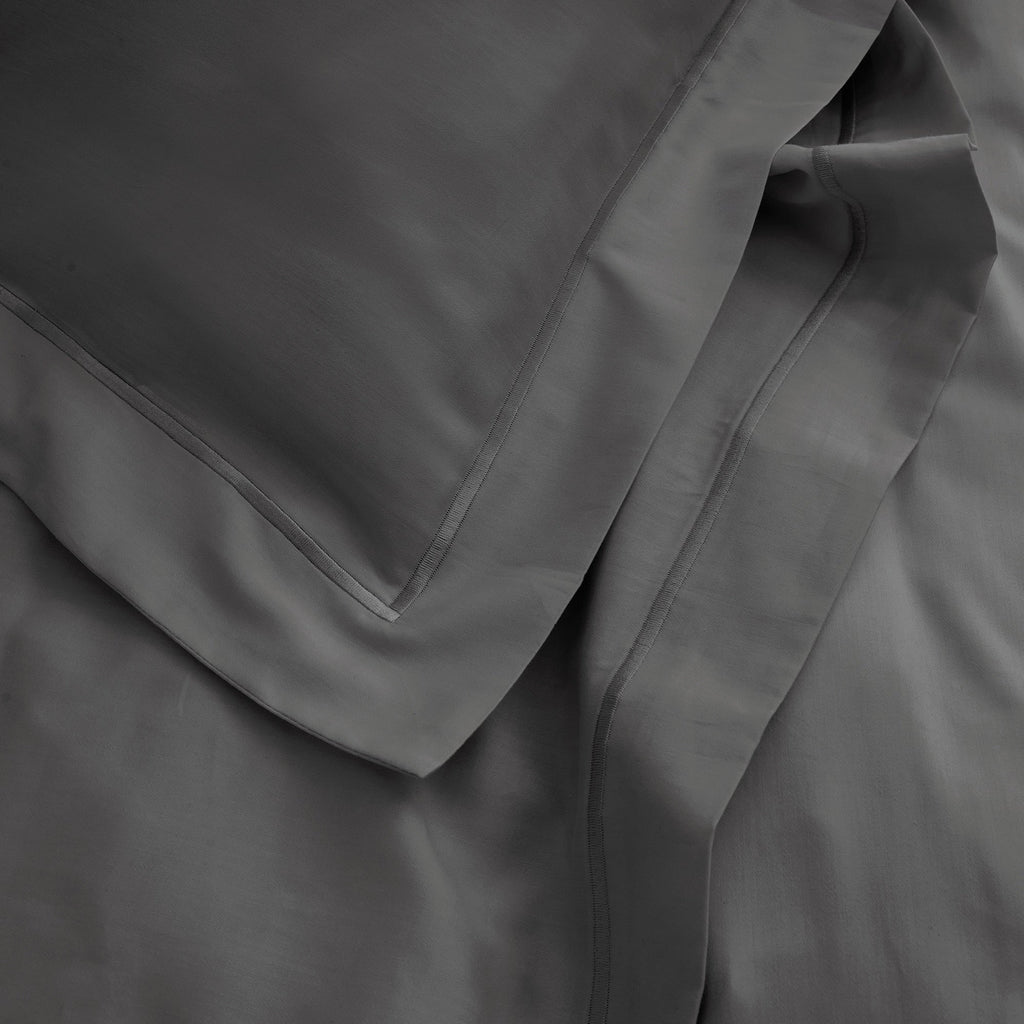 Taie D'Oreiller "Prestige" - Satin De Coton - Graphite