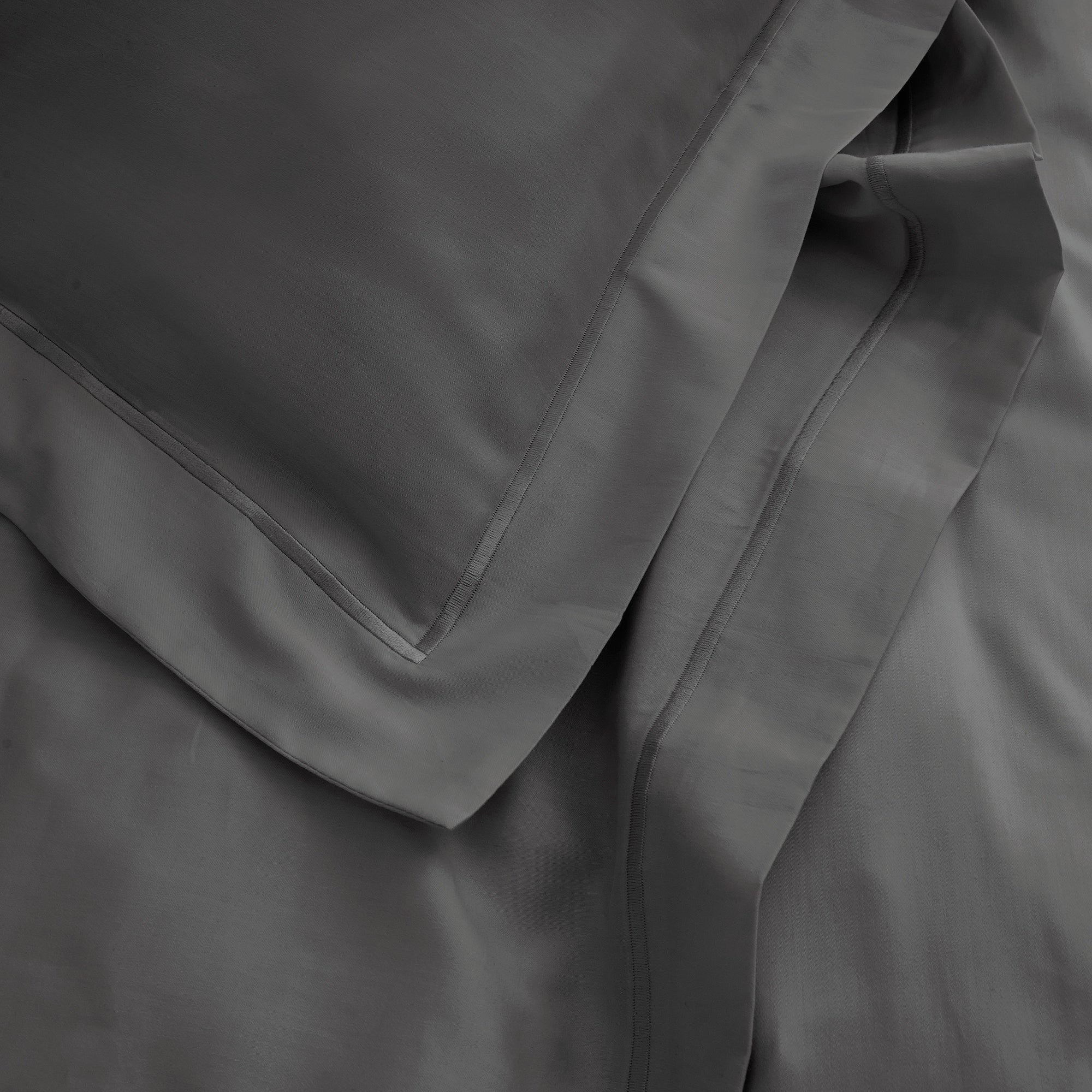 Taie D'Oreiller "Prestige" - Satin De Coton - Graphite