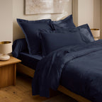Taie De Traversin "Prestige" - Satin De Coton - Bleu Velours