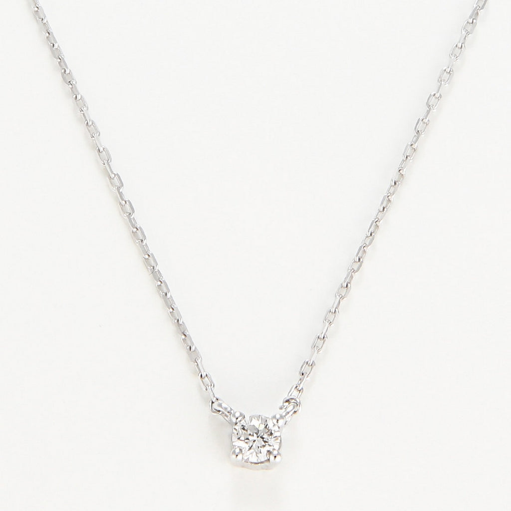 Collier Solitaire D0,08/1 - Or Blanc