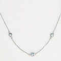 Collier "Colors" Topaze 3,15/9 - Or Blanc 375/1000