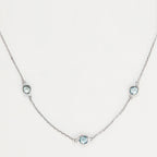 Collier "Colors" Topaze 3,15/9 - Or Blanc 375/1000