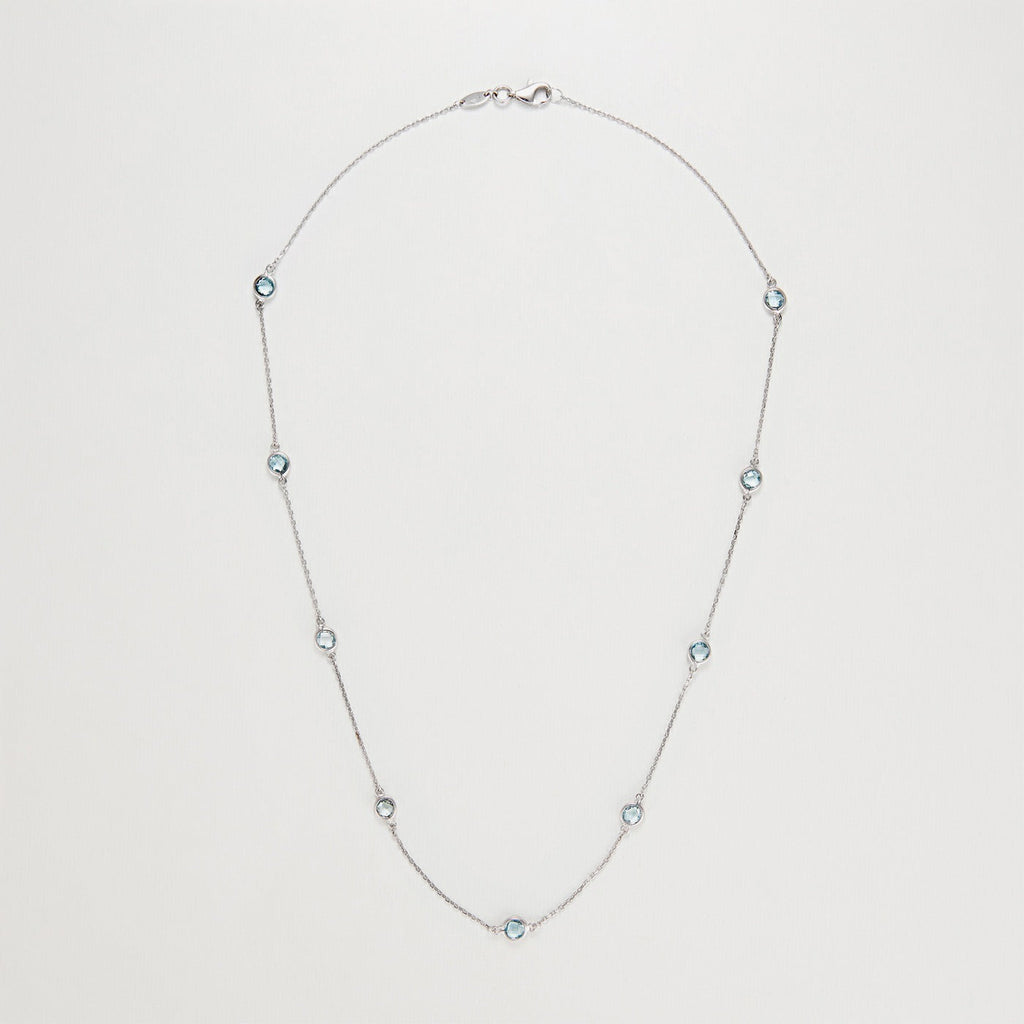 Collier "Colors" Topaze 3,15/9 - Or Blanc 375/1000
