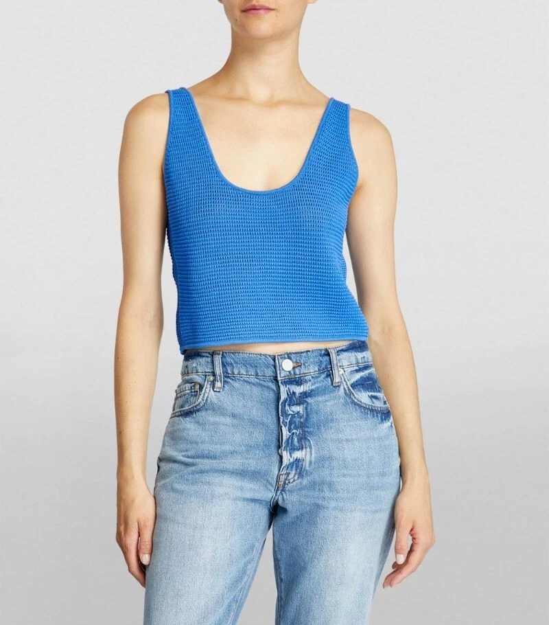 Top Crochet Tank - Provence Blue