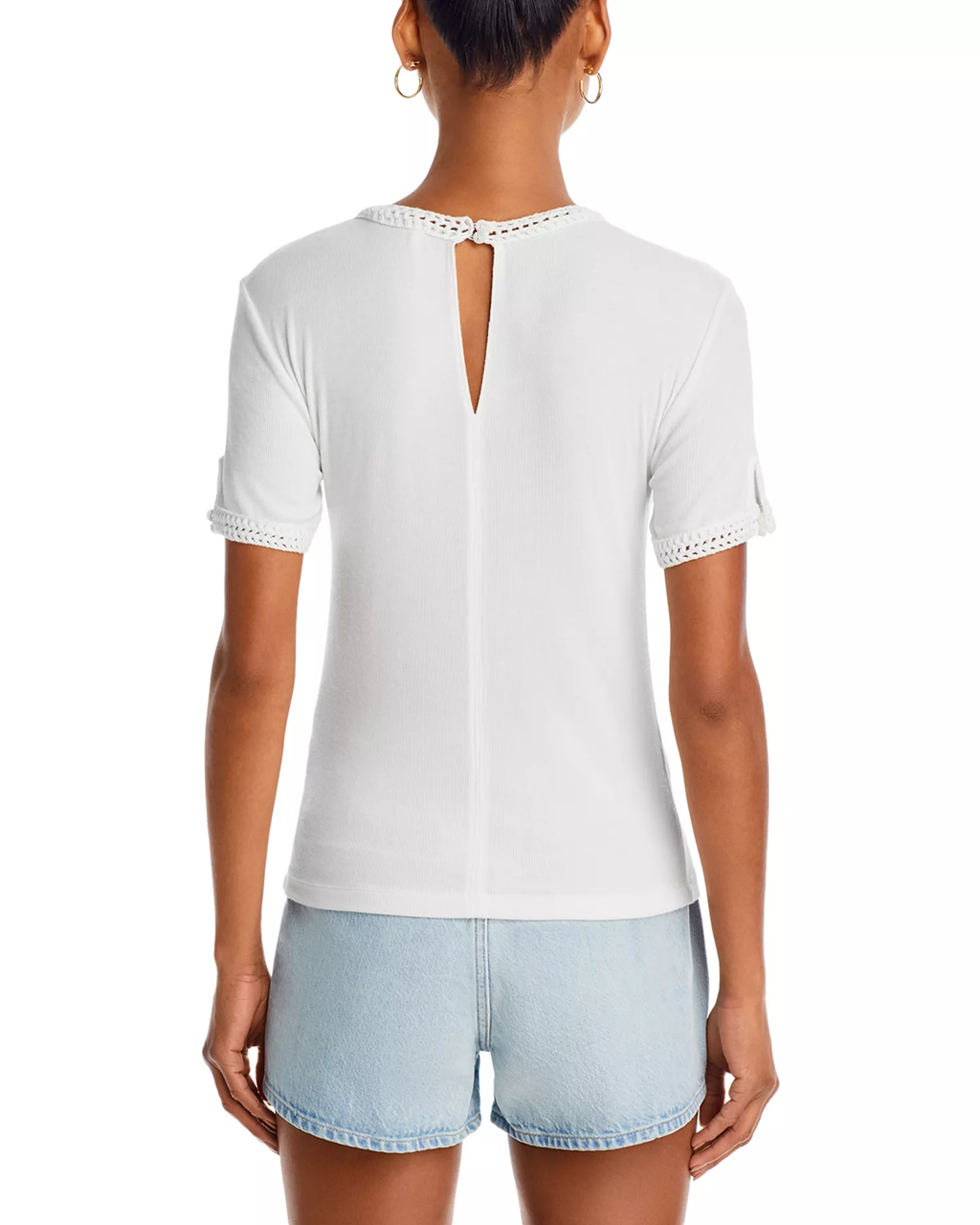 T-Shirt Crochet Trim - White
