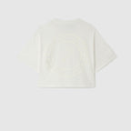 Tee-Shirt Crop Logo - White - Femme