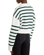 Pull Cropped Half Zip - Pine Multi