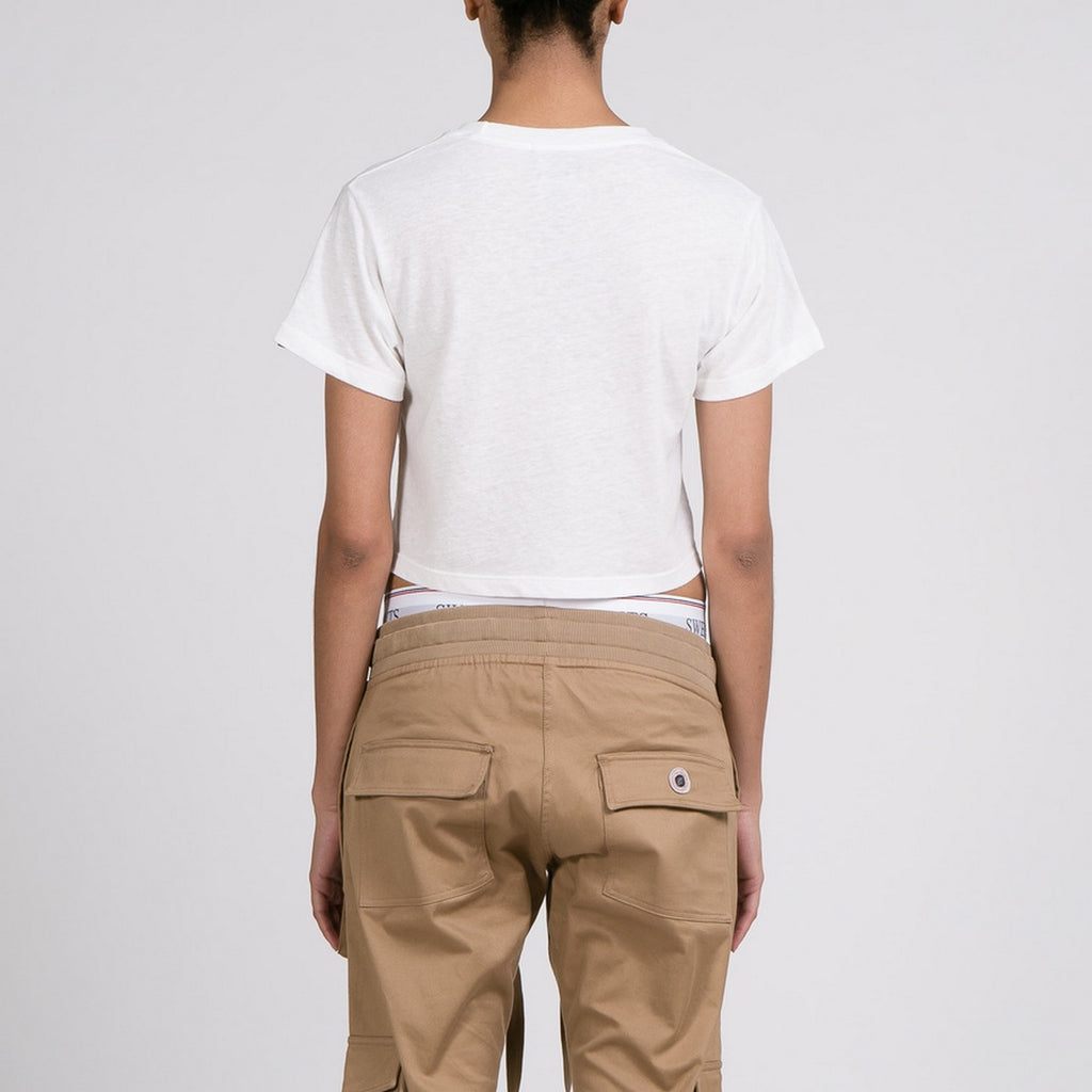 Tee-Shirt Crop Easy - Off White - Femme