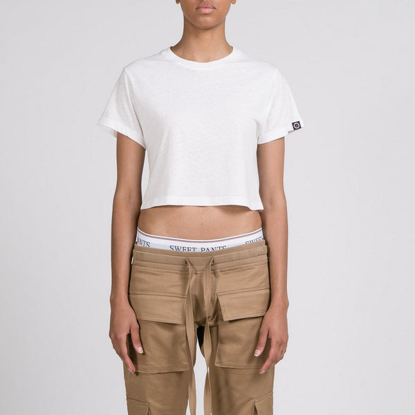 Tee-Shirt Crop Easy - Off White - Femme