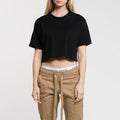 Tee-Shirt Crop Logo - Black - Femme