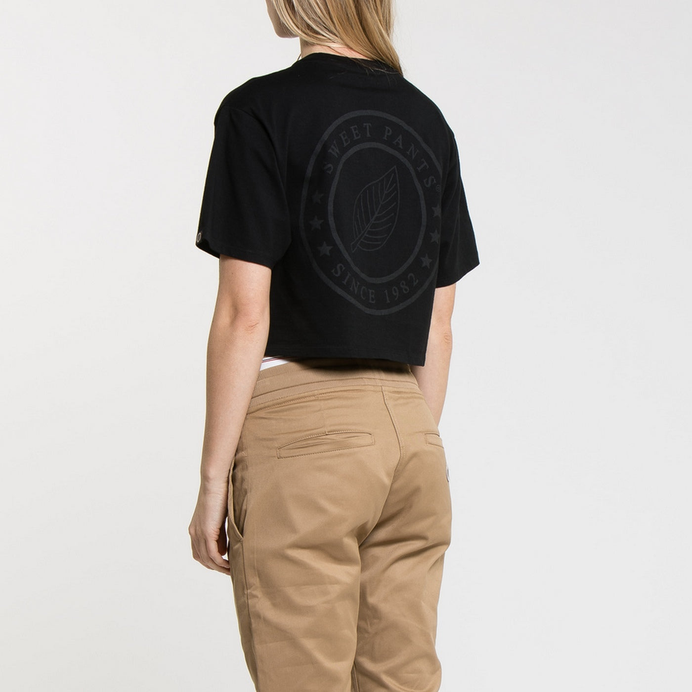 Tee-Shirt Crop Logo - Black - Femme