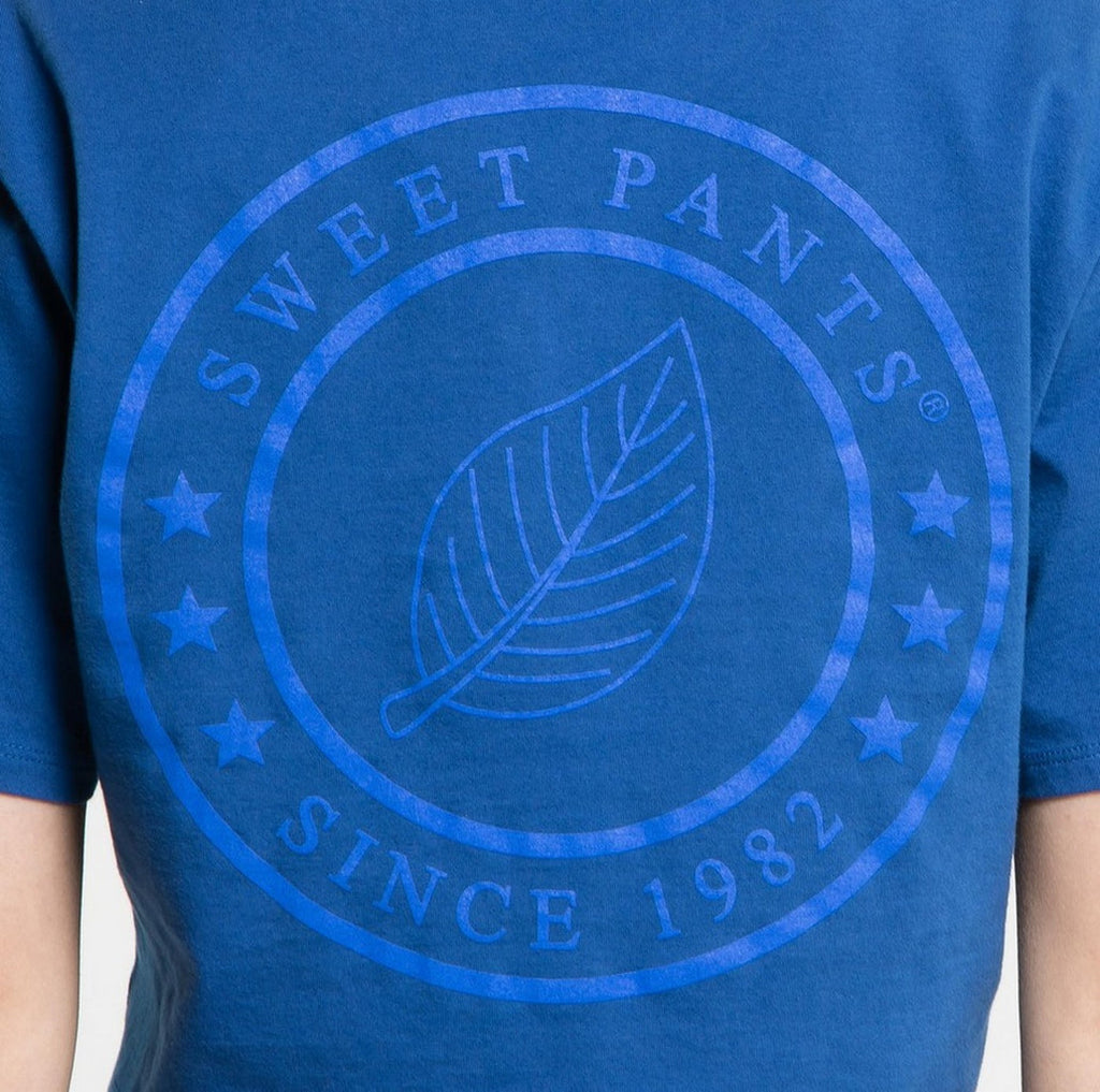 Tee-Shirt Crop Logo - Bleu Supreme - Femme