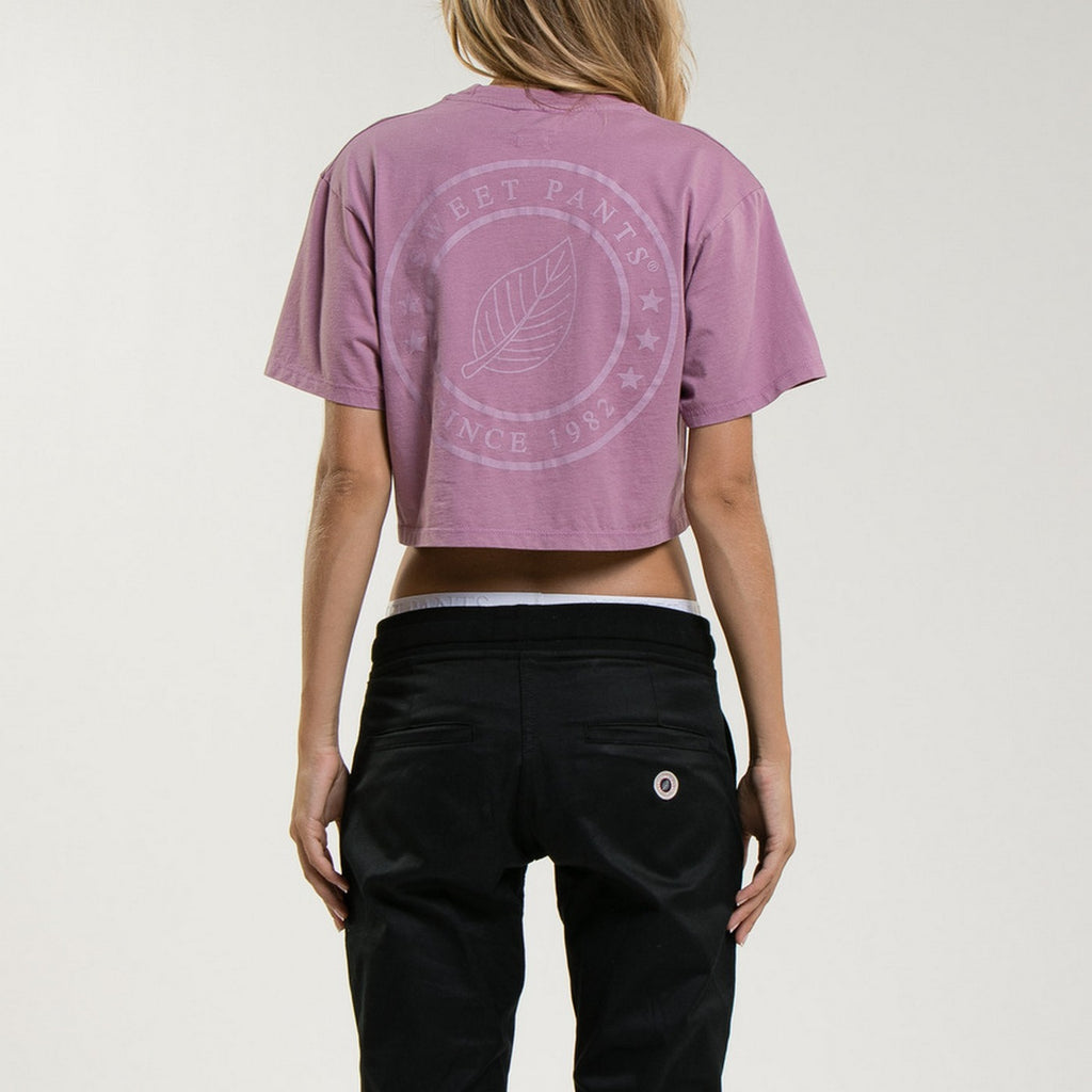 Tee-Shirt Crop Logo - Chamalow - Femme