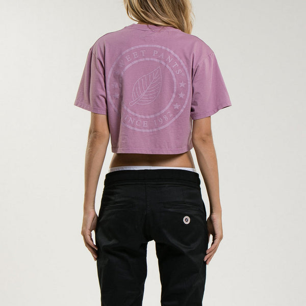 Tee-Shirt Crop Logo - Chamalow - Femme