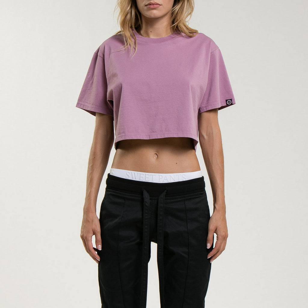 Tee-Shirt Crop Logo - Chamalow - Femme