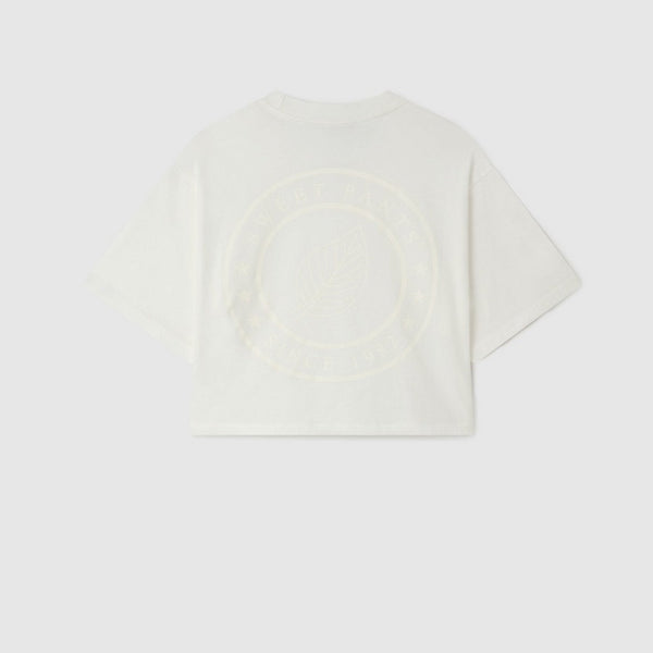 Tee-Shirt Crop Logo - Off White - Femme