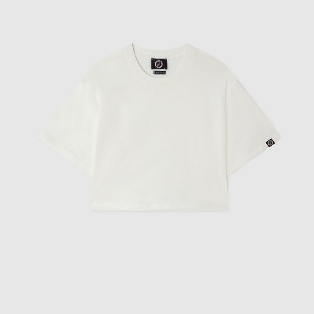 Tee-Shirt Crop Logo - Off White - Femme