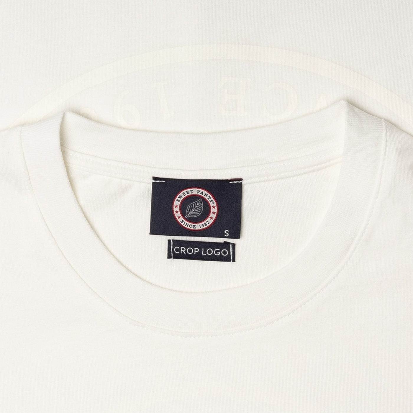 Tee-Shirt Crop Logo - Off White - Femme