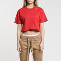 Tee-Shirt Crop Logo - Rick Red - Femme