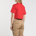 Tee-Shirt Crop Logo - Rick Red - Femme