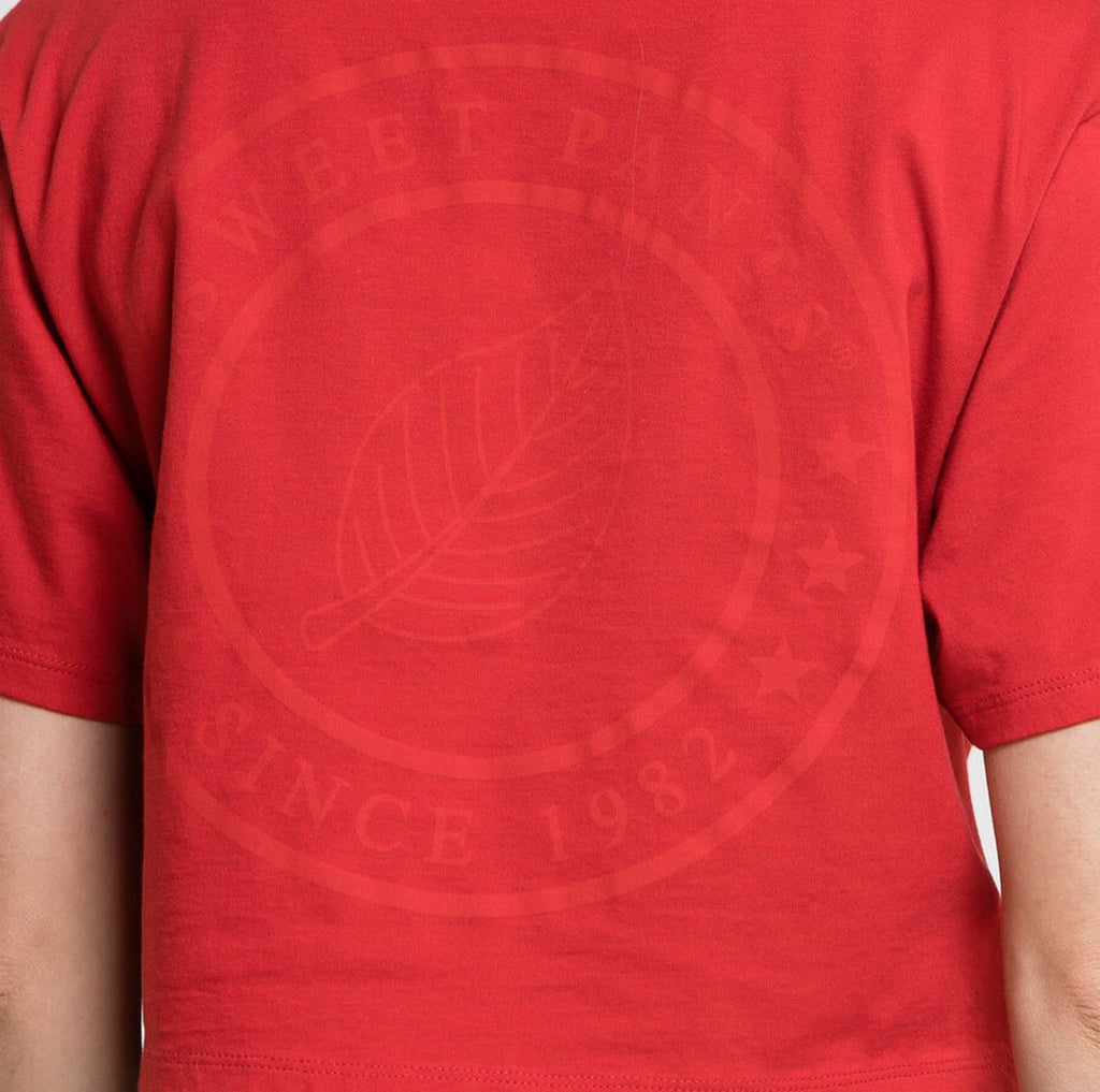 Tee-Shirt Crop Logo - Rick Red - Femme