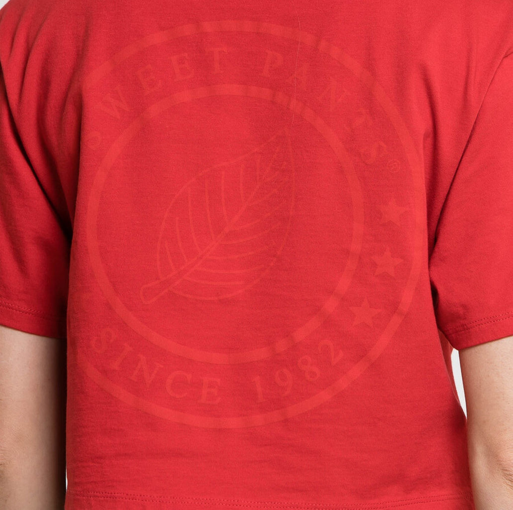 Tee-Shirt Crop Logo - Rick Red - Femme