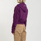 Sweat Crop Zip Up - Dark Purple - Femme