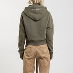Sweat Crop Zip Up - Kaki - Femme