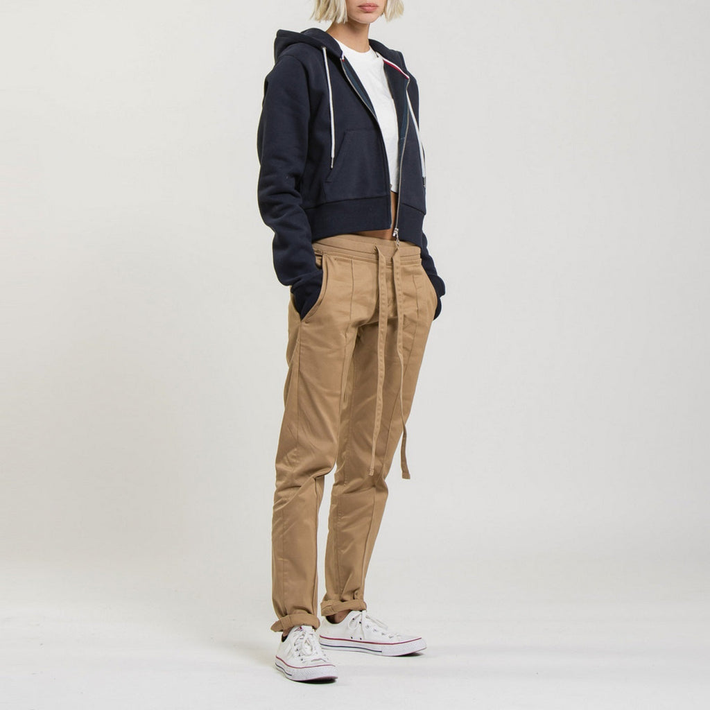 Sweat Crop Zip Up - Navy - Femme