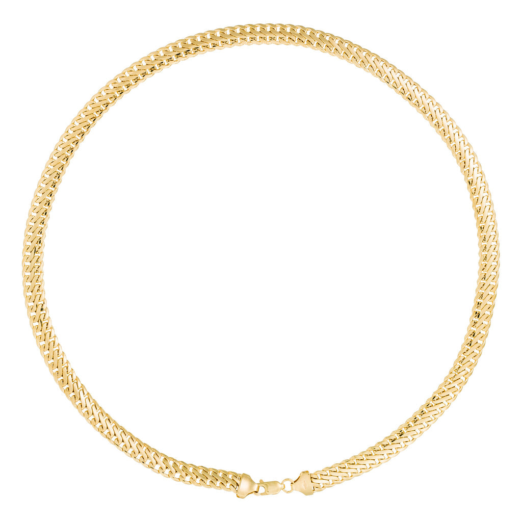 Collier" - Nathalia" - Maille Ovale - Or Jaune 375/1000
