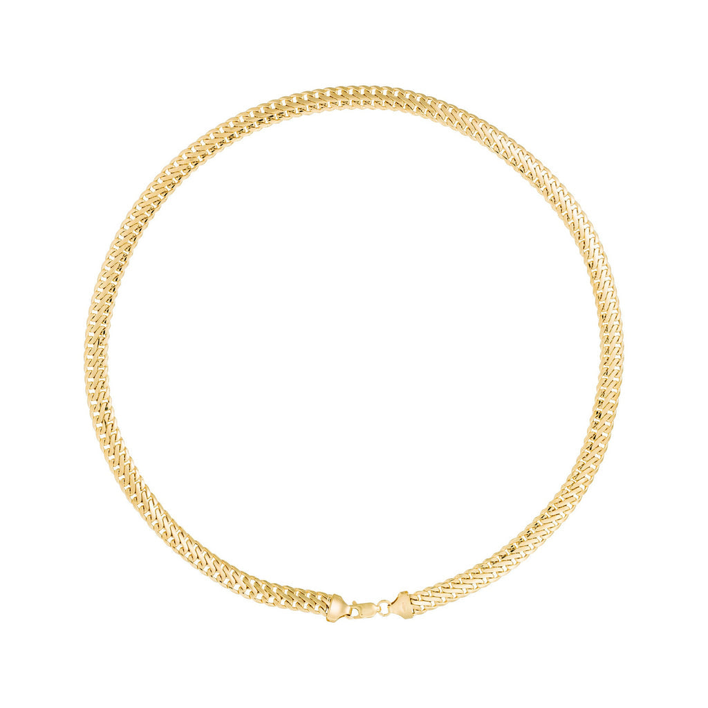 Collier" - Nathalia" - Maille Ovale - Or Jaune 375/1000